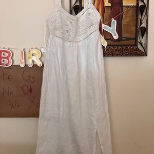 Jcrew crochet top midi dress